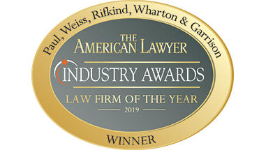 Paul, Weiss Is Named Law Firm of the Year, White Collar Litigation Department of the Year