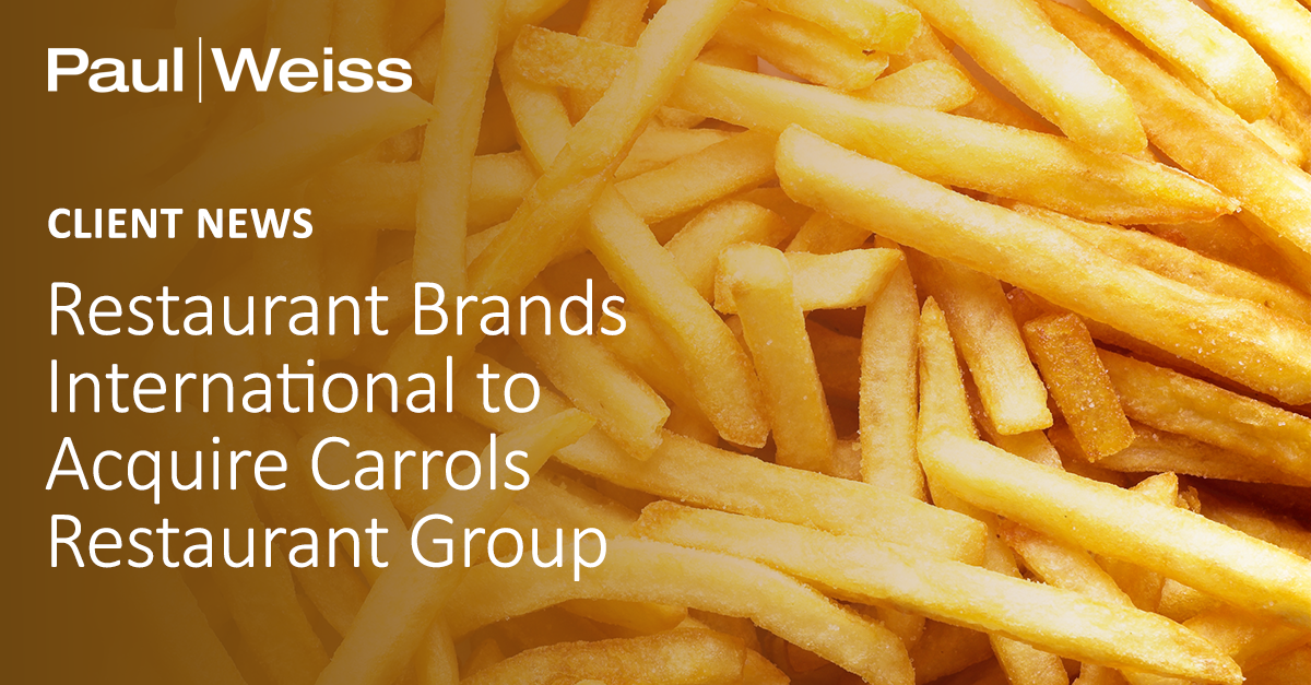 Restaurant Brands International To Acquire Carrols Restaurant Group In ...