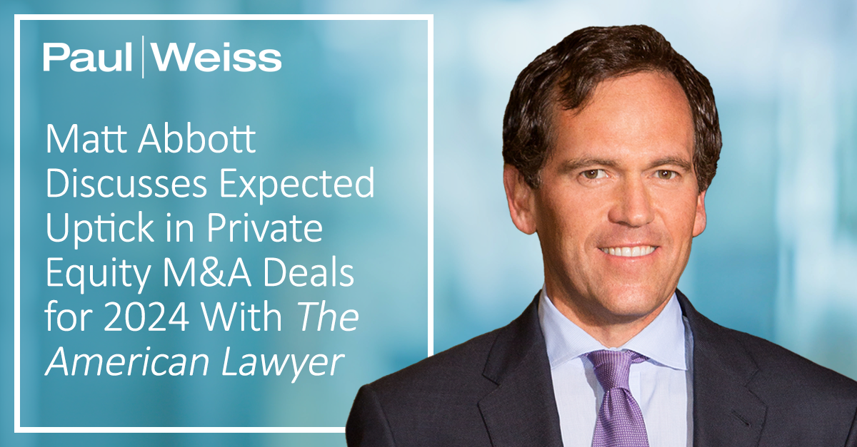 Matt Abbott Discusses Expected Uptick In Private Equity M&a Deals For 