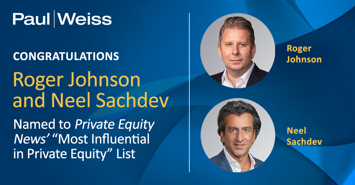 Roger Johnson And Neel Sachdev Named To Private Equity News’ “Most ...